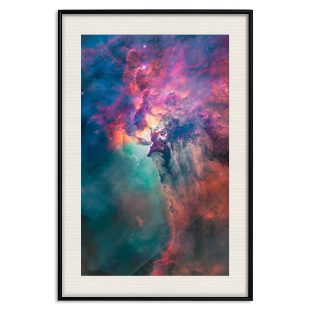 Plakat: Widok Na Gwiazdy - Kolorowa Mgławica Sfotografowana Teleskopem