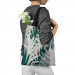 Borsa a sacco Philodendron xanadu - a white and turquoise pattern with exotic leaves 147546 additionalThumb 3