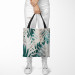 Borsa a sacco Philodendron xanadu - a white and turquoise pattern with exotic leaves 147546 additionalThumb 4