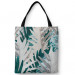 Shoppingväska Philodendron xanadu - a white and turquoise pattern with exotic leaves 147546