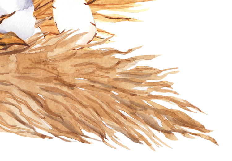 Quadro Watercolor Bouquet - Composition of Feathers and Dry Grass in Shades of Beige 149746 additionalImage 5