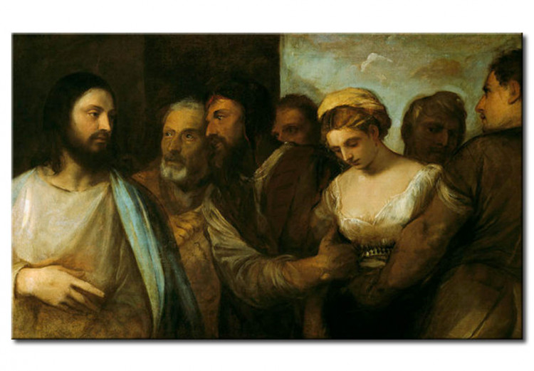 Reprodução da pintura famosa Christ and the adultress 50646