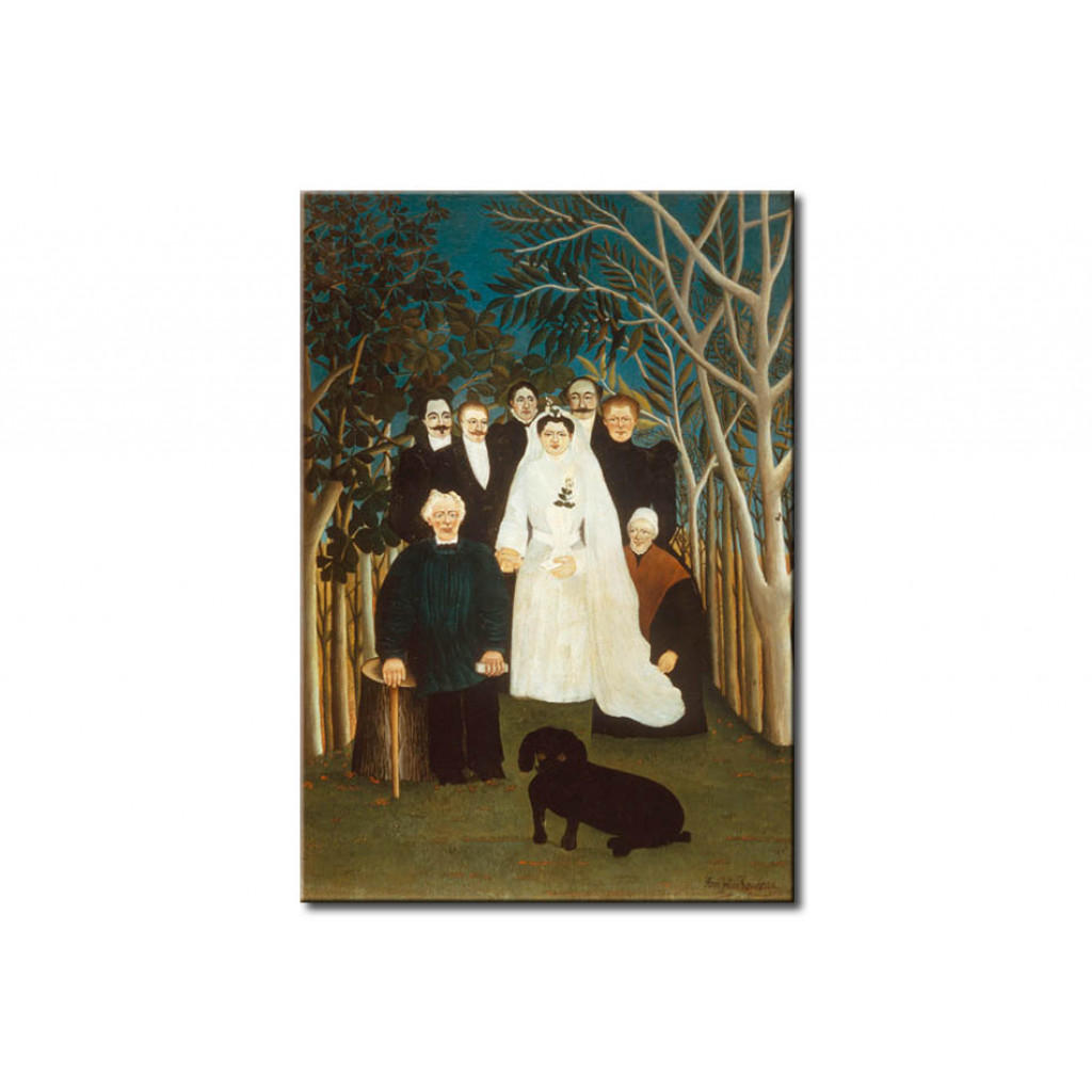 Schilderij  Henri Rousseau: The Wedding Party