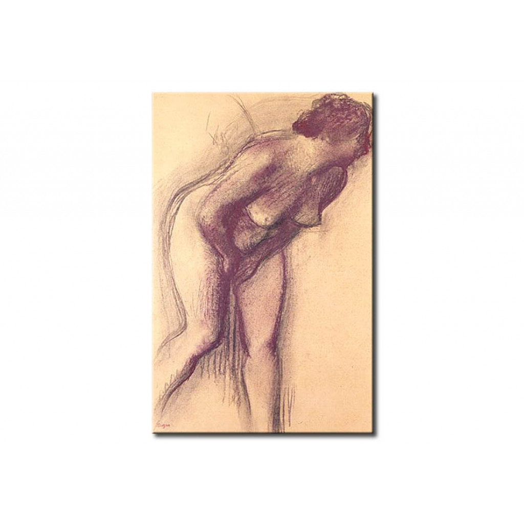 Schilderij  Edgar Degas: Female Standing Nude