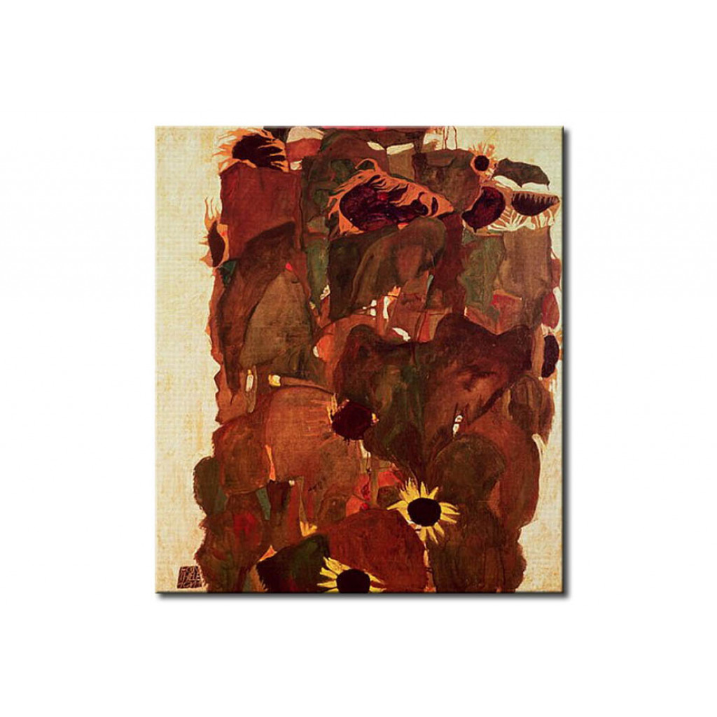 Schilderij  Egon Schiele: Sunflowers II