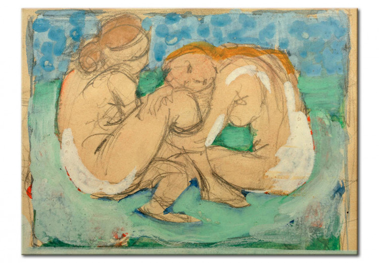 Reprodukcja obrazu Dwie nagie kobiety w błękicie 54146