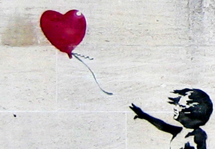 Obraz na szkle Girl With a Balloon by Banksy [Glass] 94546 additionalImage 5