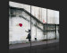 Obraz na szkle Girl With a Balloon by Banksy [Glass] 94546 additionalThumb 4