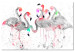 Bild auf Leinwand Flamingoes Dance 98146