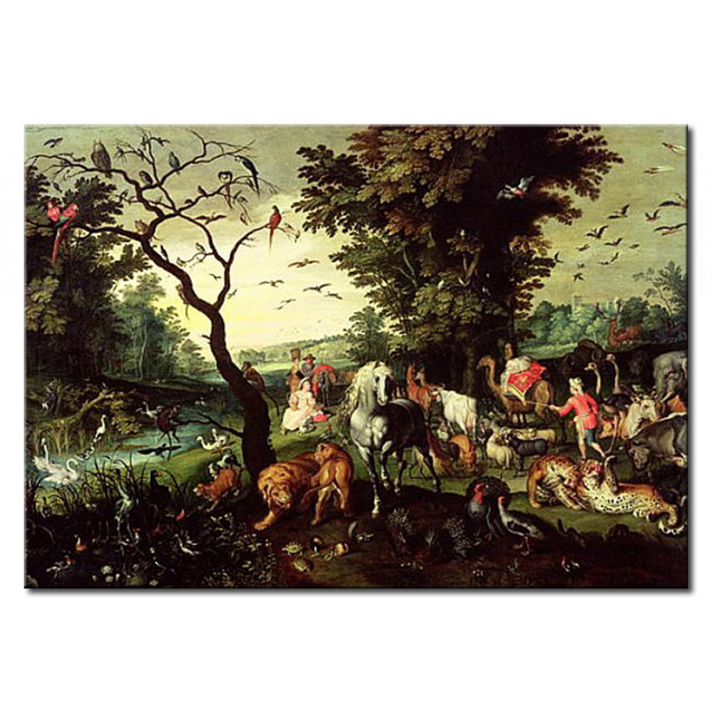 Schilderij  Jan Brueghel De Oudere: The Animals Entering Noah's Ark
