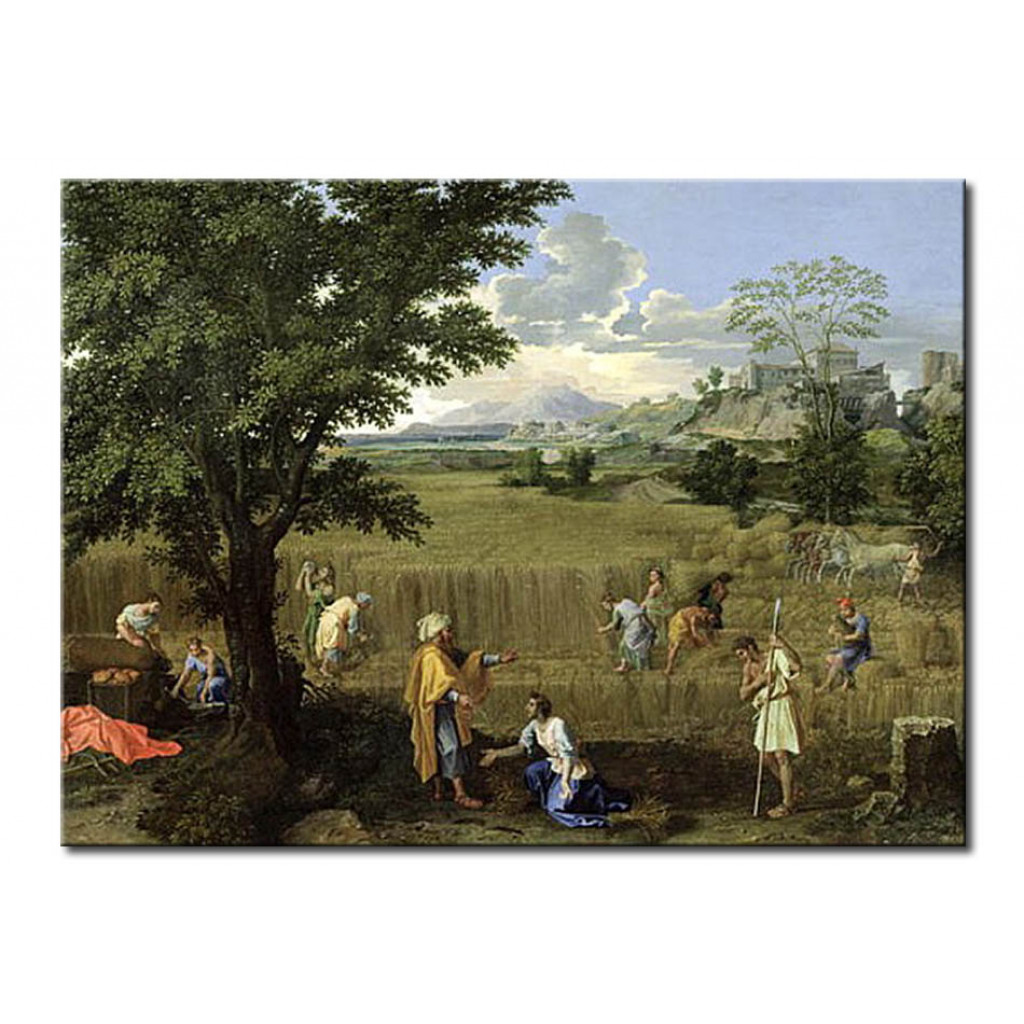 Schilderij  Nicolas Poussin: Summer, Or Ruth And Boaz