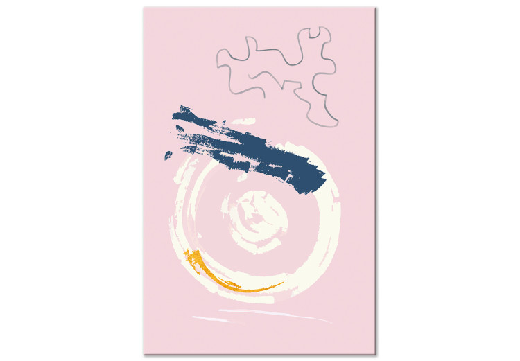 Obraz na płótnie Zmiksowane winyle - pastelowa ilustracja z artystycznymi plamami