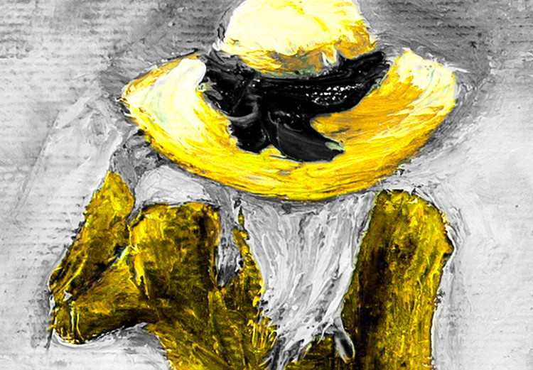 Obraz Paryska kobieta (1-częściowy) pionowy żółty 123056 additionalImage 5