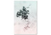 Obraz Zimowa czeremcha - gałązka z ciemnymi owocami pokryta szronem 124956