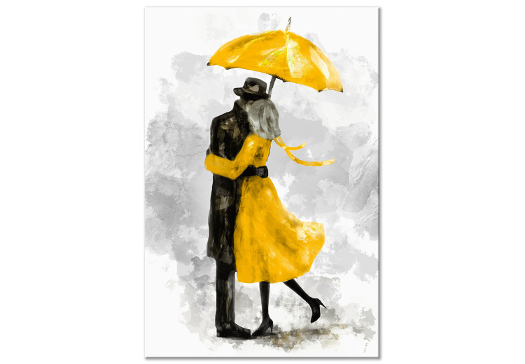 Obraz na płótnie Pod żółtą parasolką (1-częściowy) pionowy