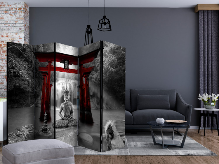 Design rumsavdelare Buddha Smile (Red) II [Room Dividers] 133256 additionalImage 4
