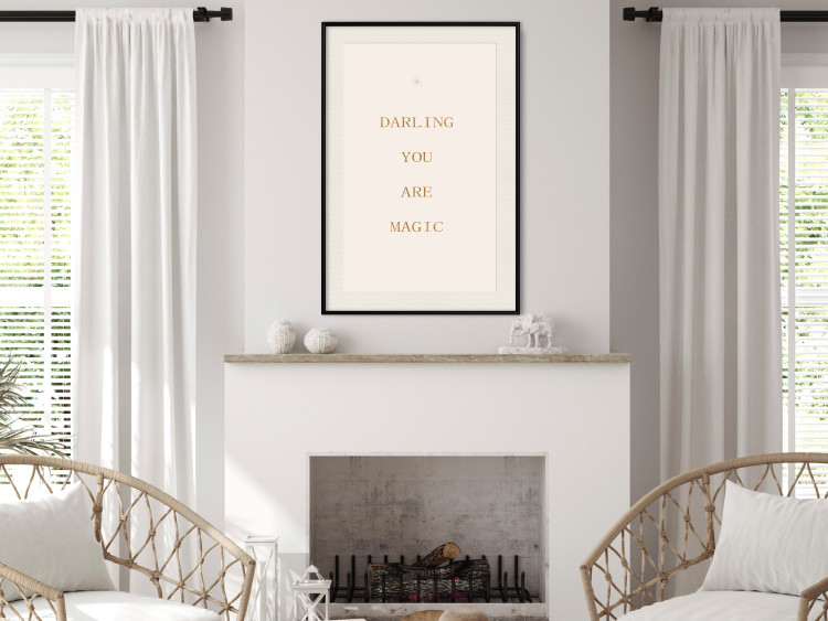 Wall Poster Love Confession - Golden Inscriptions on a Light Pink Background 145756 additionalImage 17