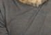 Cuadro redondos moderno Leopard Man - Big Cat on a Concrete Gray Background 148756 additionalThumb 3