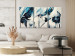 Quadro su tela Abstract Flowers - Composition in Blue Tones on a Light Background 149856 additionalThumb 3
