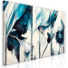 Quadro su tela Abstract Flowers - Composition in Blue Tones on a Light Background 149856 additionalThumb 2