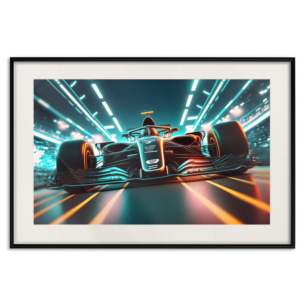 Poster Decorativo A Speeding Car - A Racing Car While Driving