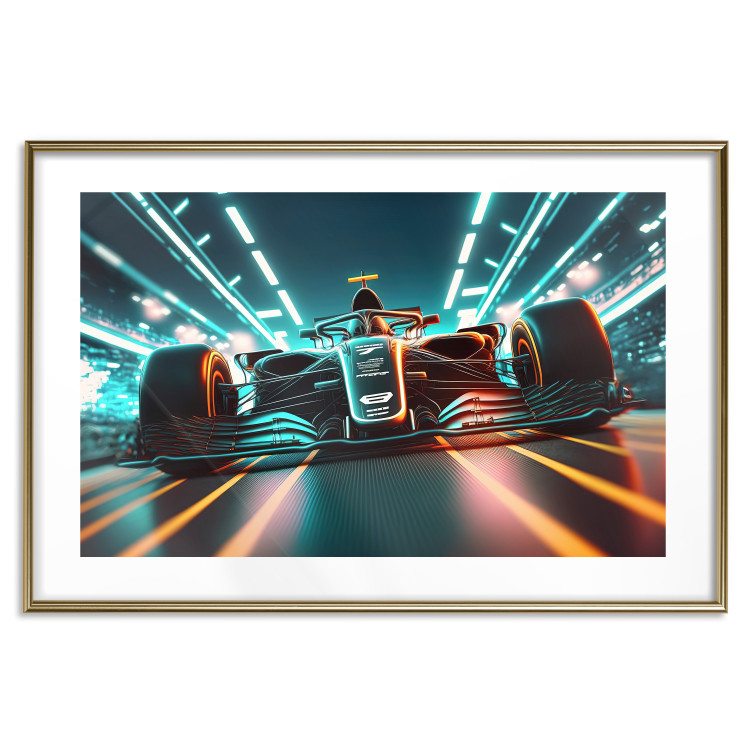 Wall Poster A Speeding Car - A Racing Car While Driving 150656 additionalImage 22
