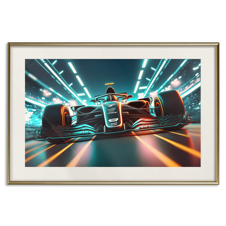 Wall Poster A Speeding Car - A Racing Car While Driving 150656 additionalImage 23