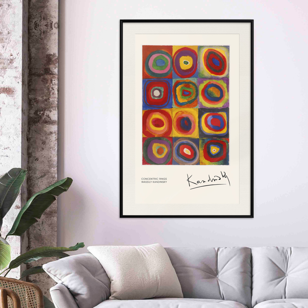 Plakat: Studium Barw - Kompozycja Z Koncentrycznymi Okręgami Kandinsky’ego