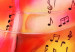 Quadro pintado Melodia com Notas (1 peça) - Instrumentos musicais em tons vivos 46756 additionalThumb 2