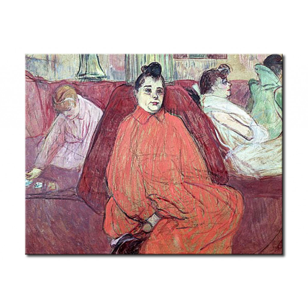 Schilderij  Henri De Toulouse-Lautrec: The Divan