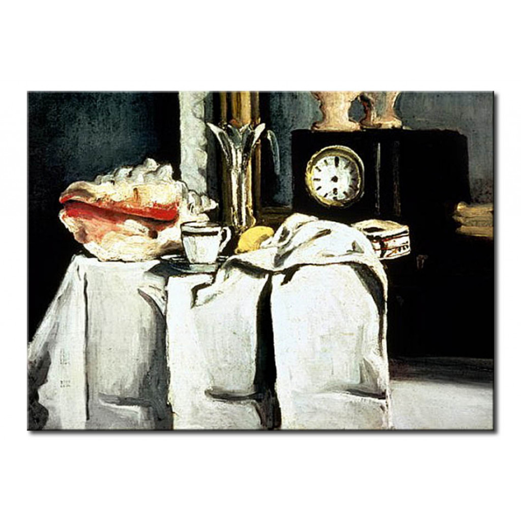 Schilderij  Paul Cézanne: The Black Marble Clock