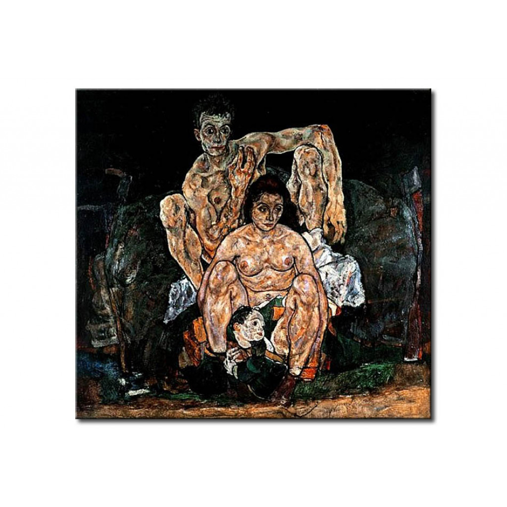 Schilderij  Egon Schiele: The Family