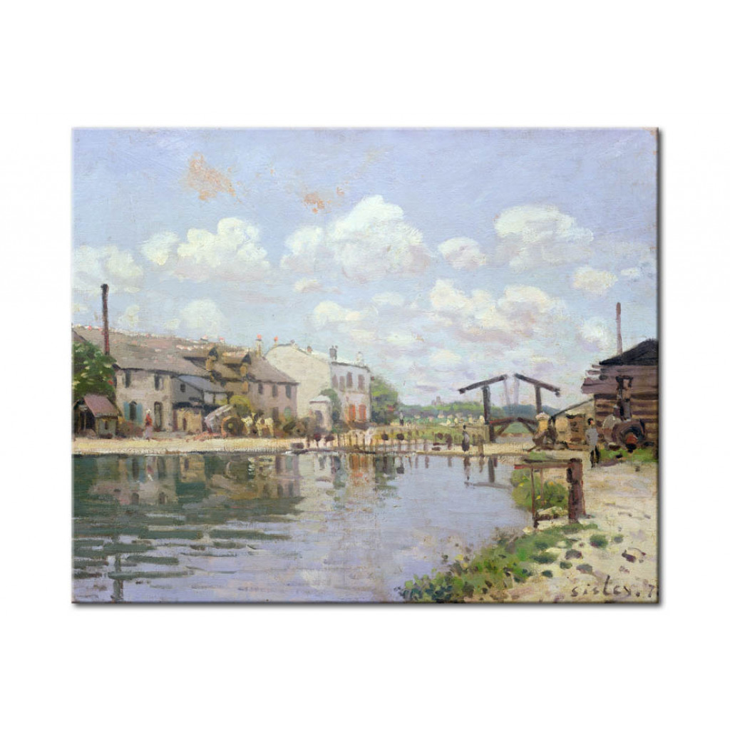 Målning The Canal Saint-Martin, Paris
