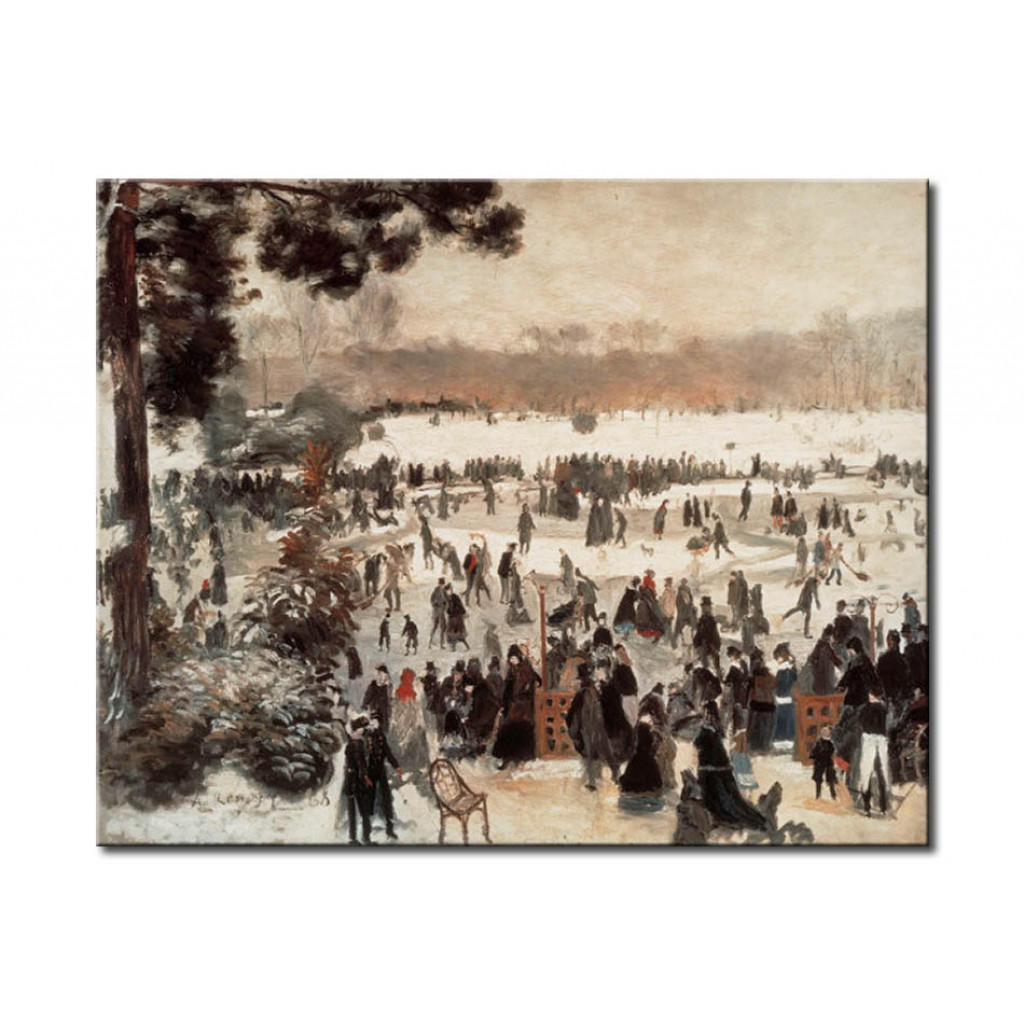 Schilderij  Pierre-Auguste Renoir: Le Patinage A Longchamps