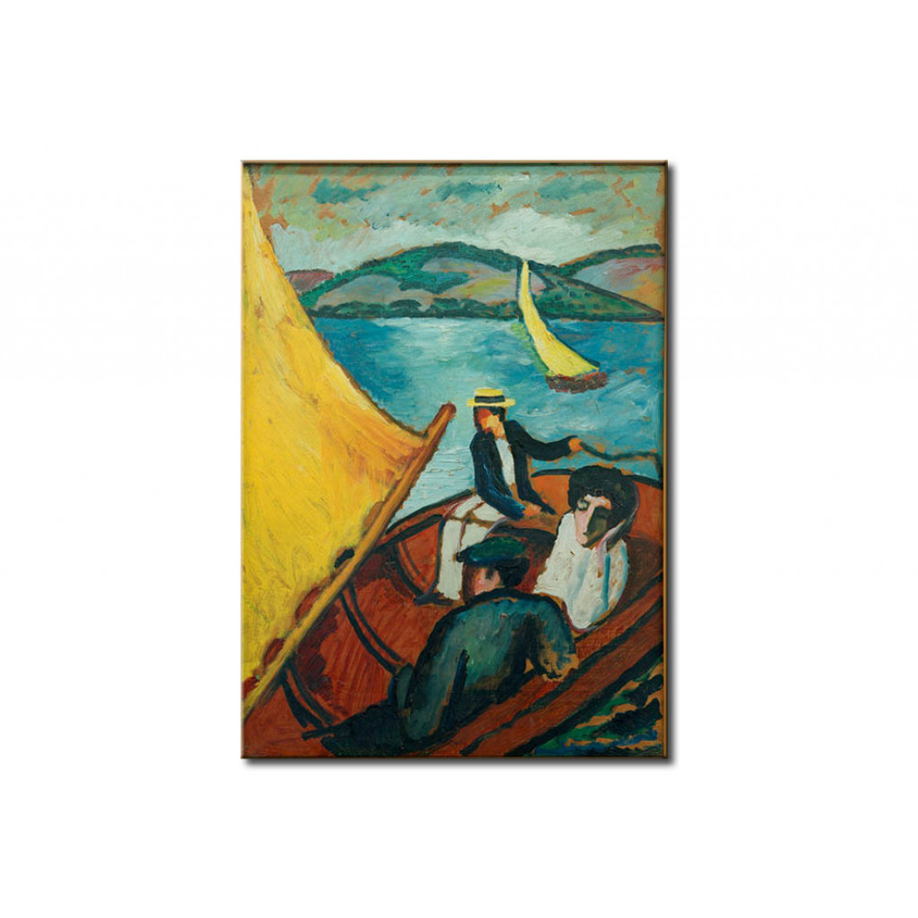 Schilderij  August Macke: Segelboot, Tegernsee