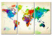 Quadro contemporaneo All colors of the World - triptych 55456