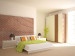 Wall Mural Orange Wall - Background with Texture of Orange Smooth Brick 60956