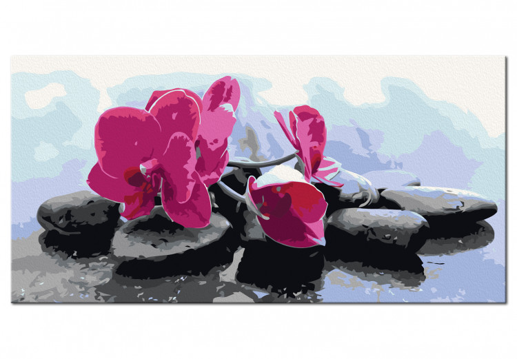 Obraz do malowania po numerach Orchidea i kamienie zen 107166 additionalImage 7