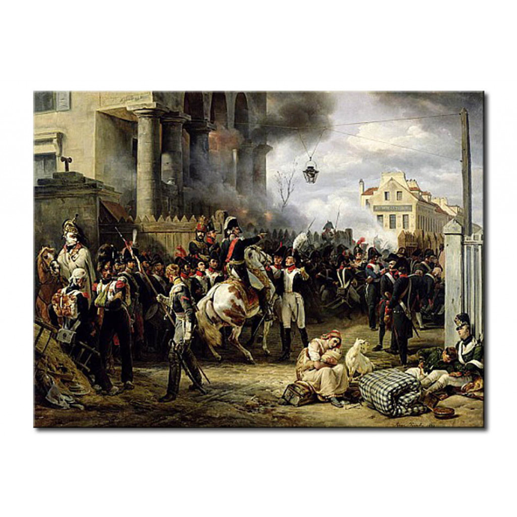 Målning The Gate At Clichy During The Defence Of Paris