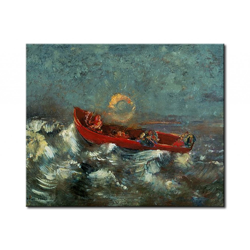 Schilderij  Odilon Redon: The Red Boat