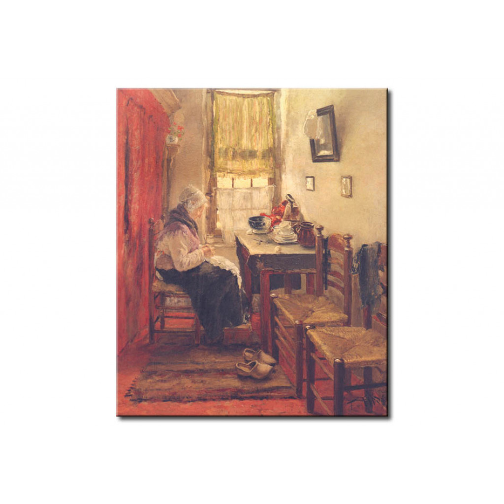 Schilderij  Fritz Von Uhde: At The Old People's Home In Zandvoort