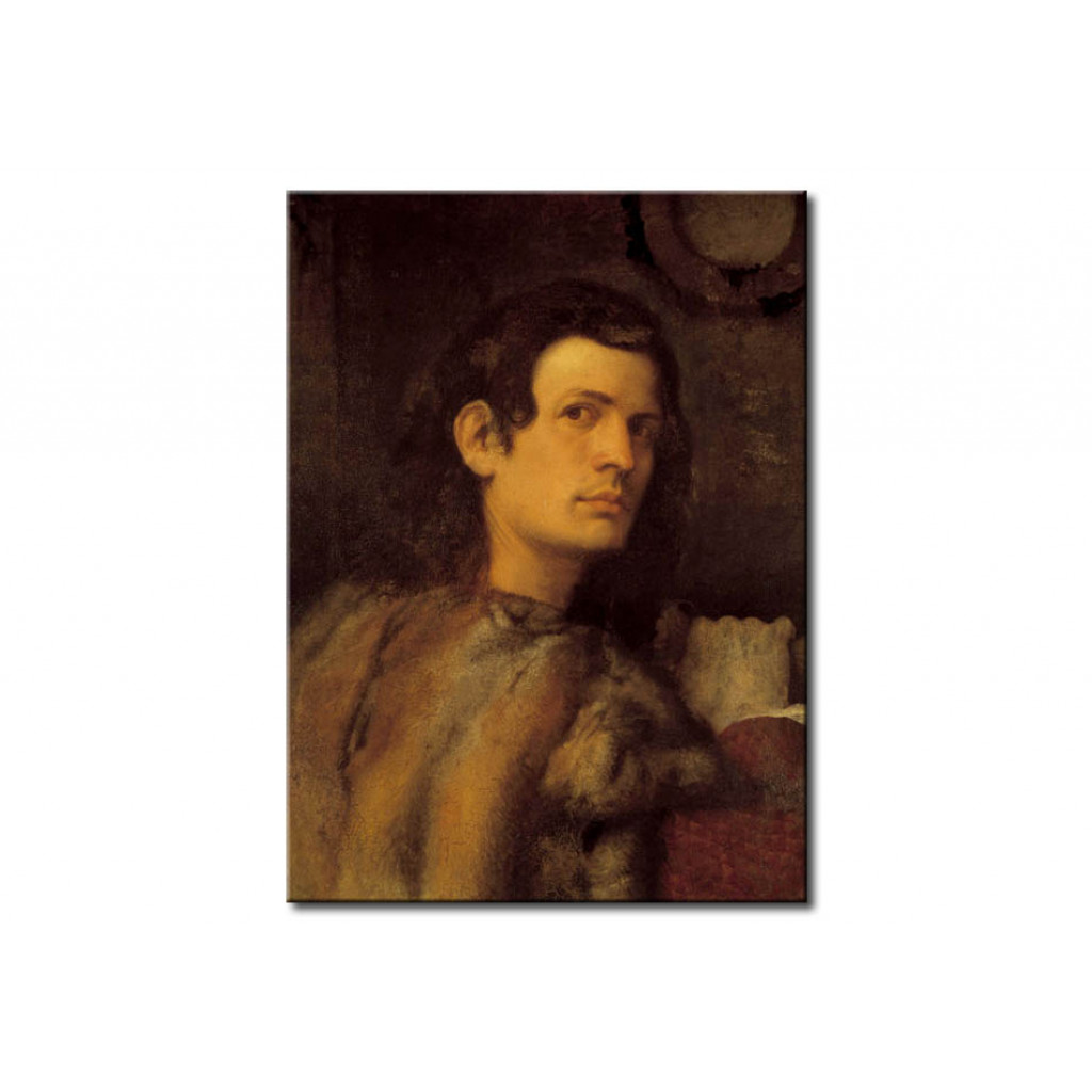Schilderij  Giorgione: Portrait Of A Young Man