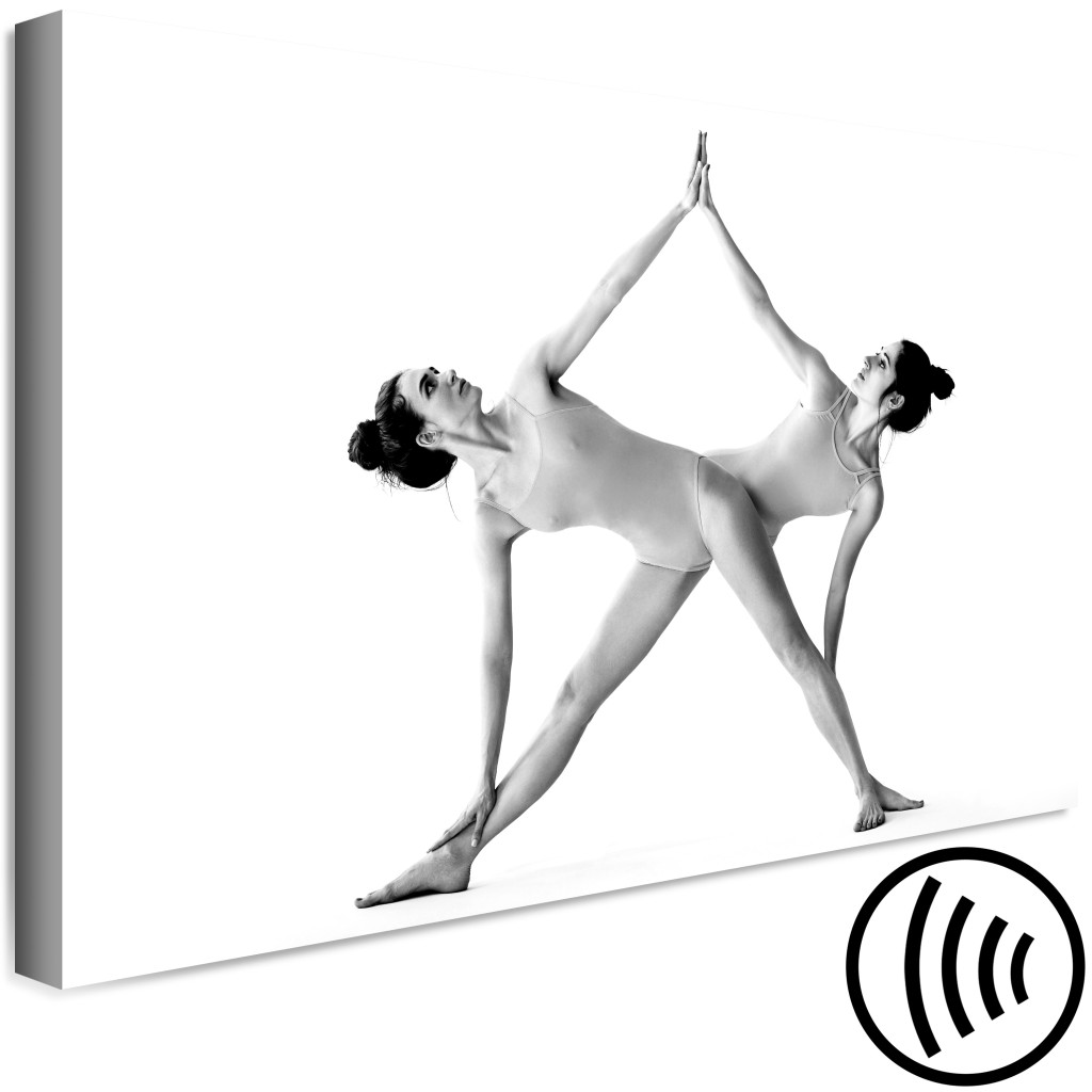 Pintura Porta Fechada - Duas Mulheres A Praticar Yoga, Em Posição De Porta