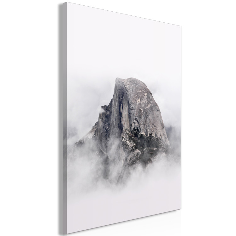 Canvas Mount Half Dome - Landscape with rocks in the clouds and mountain landscape Yosemite National Park in USA in shades of gray and white 130366 additionalImage 2