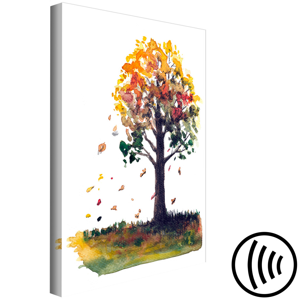 Schilderij  Bomen: Rain Of Autumn Leaves (1 Part) Vertical