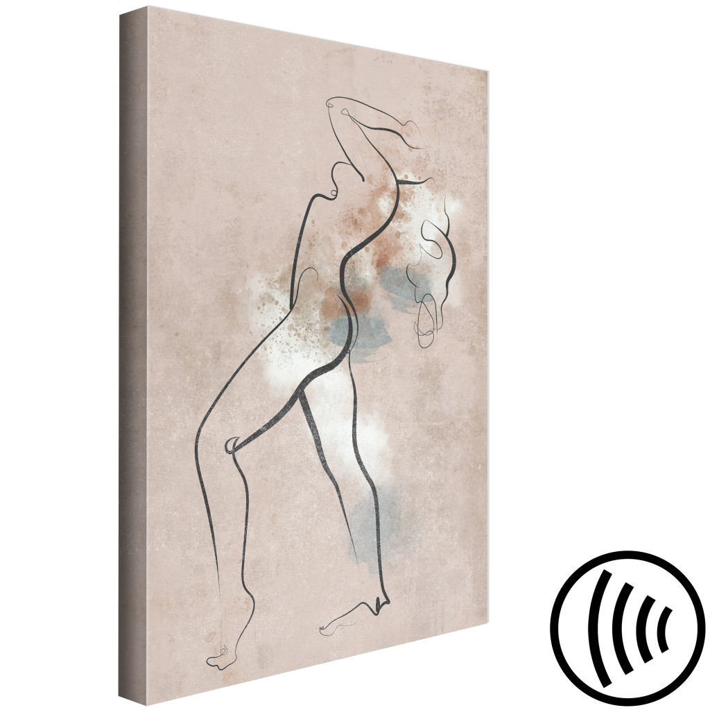 Schilderij  Vrouwen: Dancing Woman - Graphic Representation Of A Female Body In Motion
