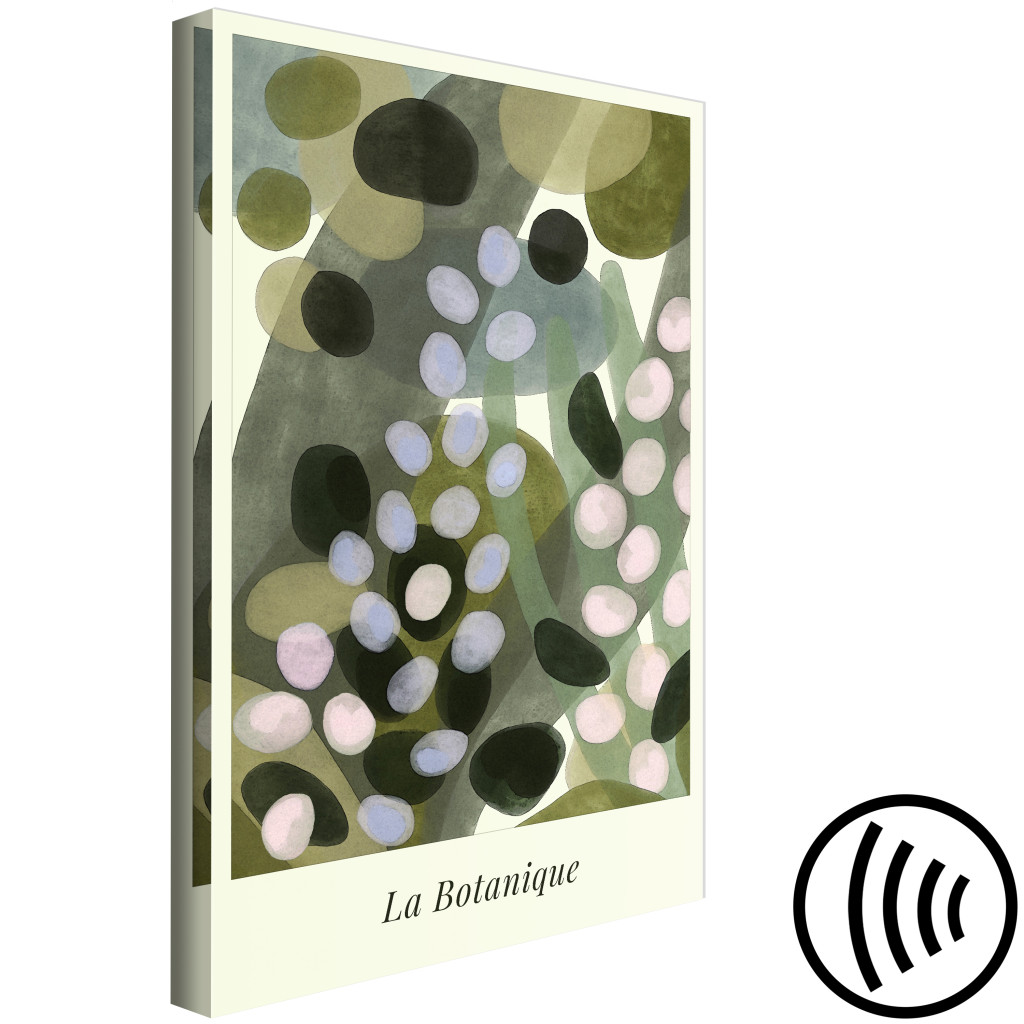 Quadro Em Tela Abstract Meadow - Stains Painted With Watercolor In Shades Of Green