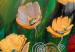 Wandbild Goldene und rote Blumen (1-teilig) - Pflanzenmotiv mit grüner Wiese 47166 additionalThumb 2