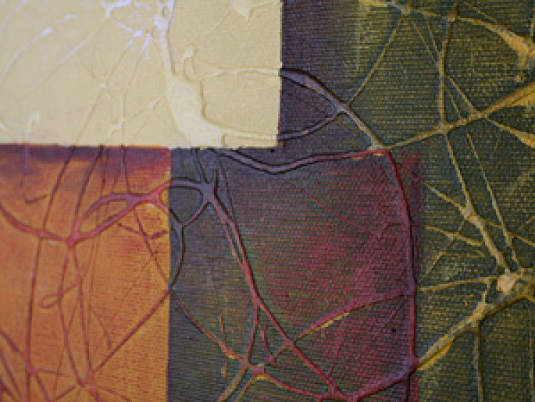 Toile murale Surfaces avec motifs (3 pièces) - Abstraction avec rectangles 47366 additionalImage 2