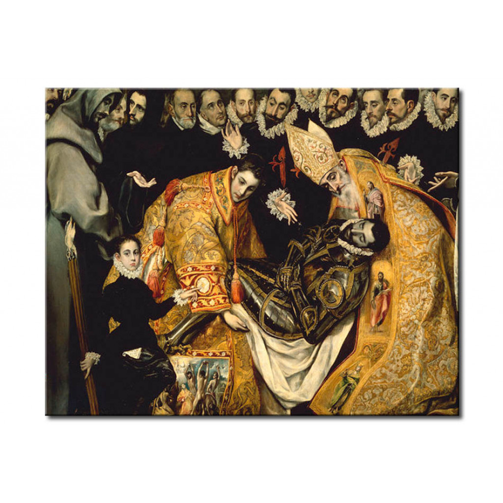 Schilderij  El Greco: The Burial Of The Count Of Orgaz